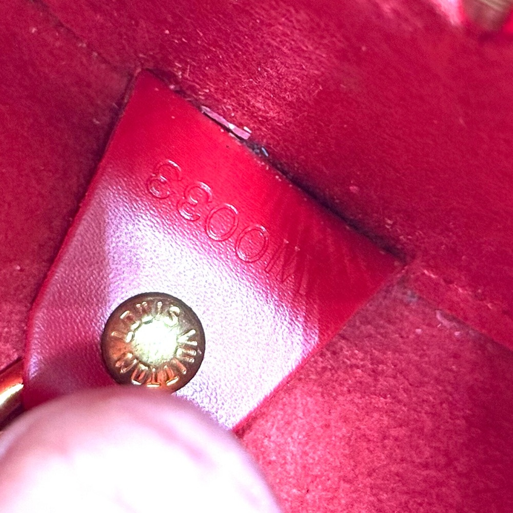 Authentic Louis Vuitton Soufflot bag M52227 red Epi leather with mini pouch - Picture 16 of 16
